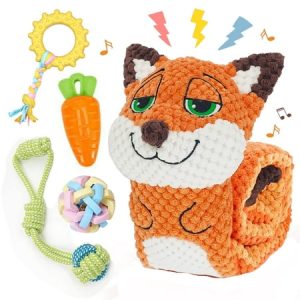 5-packs Snuffle Dog Mat Foraging Bowls Interactive Puppy Toys Plush Squeak Dog Toys Stress Release Slow Feeder Game for Boredom Dog Puzzle pet Toy IQ Training for Large Breed Medium and Small Dogs