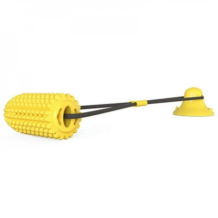 Clearance! Dog Chew Suction Cup Tug Of War Corn Toy Multifunction Interactive Pet Aggressive Chewers