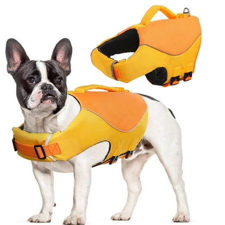 DOPI Dog Life Jacket Dog Life Vest for Swimming Boating Reflective & Adjustable Pet Lifesaver for Dogs锛2Pack锛