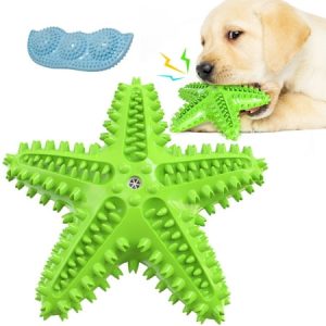 Dog Chew Toy Parts Squeaky Dog Toothbrush Durable Dog Teeth Cleaning Toys Starfish Toothbrush For Small Medium Dogs