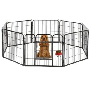 Dog Pen Extra Large Indoor Outdoor Dog Fence Playpen Heavy Duty 8 Panels 32 Inches Exercise Pen Dog Crate Cage Kennel Hammigrid