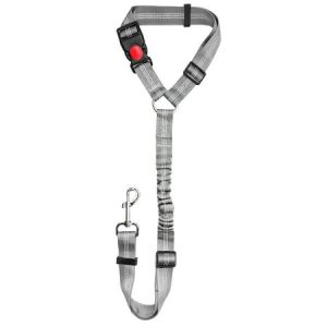 Dog Seatbelt Adjustable Safety Dog Seat Car Harness Dog Seat Belt for Pets -Gray Durable Dog Seatbelts for Cars Dog Seat Belts for Large Dogs(towing Rope Dual-use Seat Belt)