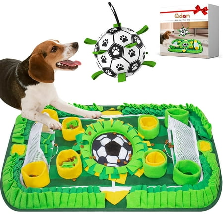 Dog Soccer Balls with Dog Snuffle Mat Durable Interactive Dog Puzzle Toys Sniffing Pad Encourages Natural Foraging Skills for Training and Stress Relief