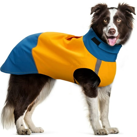 Double-Layer Dog Jackets Dog Coats for Large Dogs Rainproof & Windproof Dog Coat for Medium Large Extra Large Dogs-L