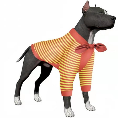 LovinPet Dog T-Shirt for Large Big Dog Shirt/Stripe Lightweight 2-Leg Dog Tee Shirts/Dog Sun Protection Shirt Pullover Pet Anxiety Relief