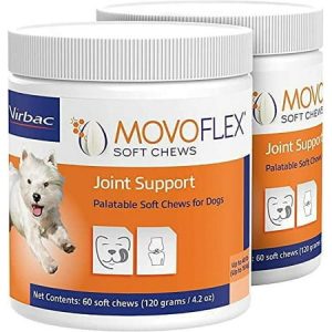 MOVOFLEX Dog Hip & Joint Support for Dogs | Veterinarian Formulated Dog Joint Supplement | One Chew A Day Give as Dog Treat or in Dog Food - Gluten Free 2 Pack (120 Count) Small Dog