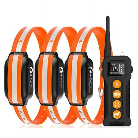 PETJOY Dog Training Collar Remote Dog Anti Bark collar Dog Collar With Beep(9 diffrent sounds) Vibration & Static Shock Rechargeable IPX7 3600Ft .(3 Dogs)