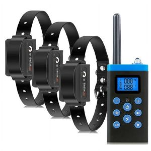 PetJoy Dog Anti Bark Collar Dog Training Collar with Remote Dog Shock Collar Suitable for Large Medium Small Dogs(3 Dogs)