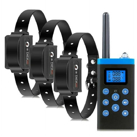 PetJoy Dog Anti Bark Collar Dog Training Collar with Remote Dog Shock Collar Suitable for Large Medium Small Dogs(3 Dogs)